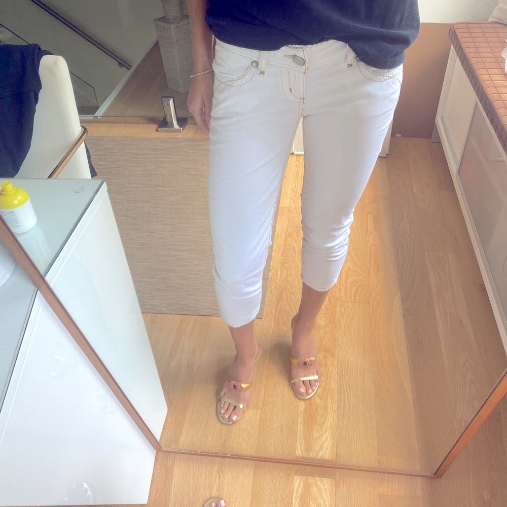 Guess White Jean Capri